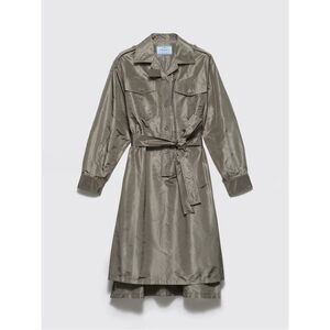 Prada Women Silk Taffeta Midi Dress Prada